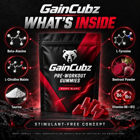 GainCubz Pre-Workout Gummies