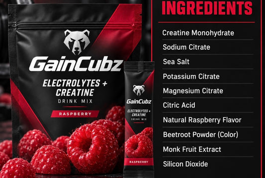 GainCubz Creatine + Electrolytes Powder